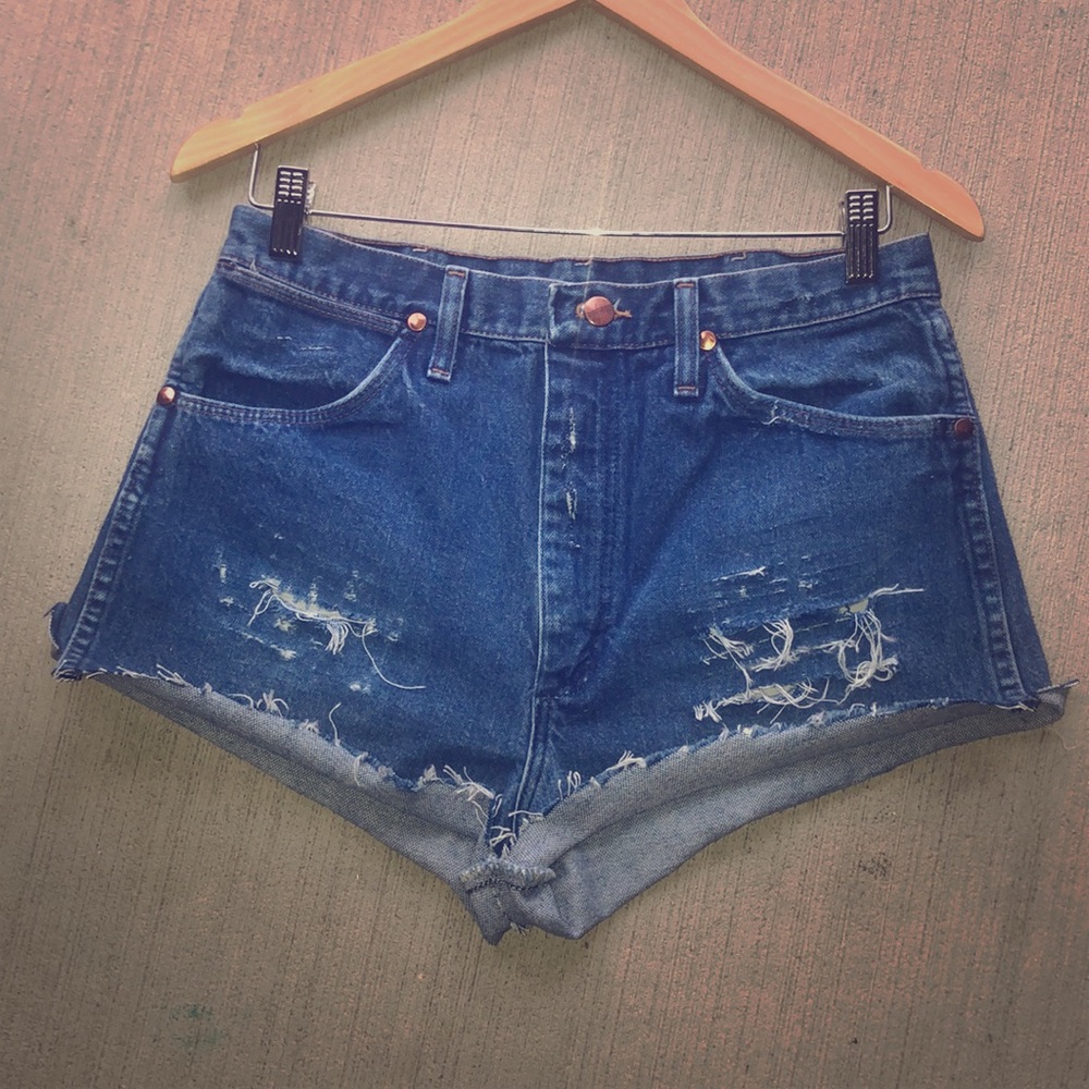 90's VINTAGE WRANGLER 13MWZ CUTOFF SHORTS SIZE 33